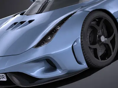 LowPoly Koenigsegg Regera 2017 Low-poly 3D model