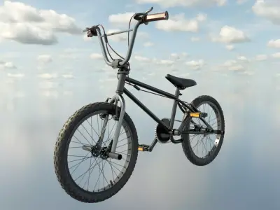 BMX Stunt Bike Low-poly 3D model