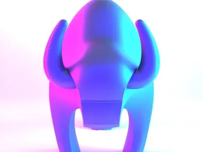 Black Buffalo Minimalist Ornament Decoration toy 3D print model