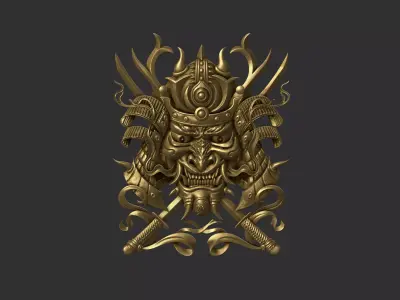 sumurai head 3D print model