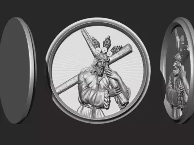 Jesus - Passion - Cross - Variant - CNC 3D print model 3D print model