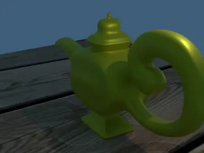 Ancient magic Lamp  Free 3D model