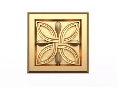 Rosette Carved Decoration CNC 023 Low-poly 3D model