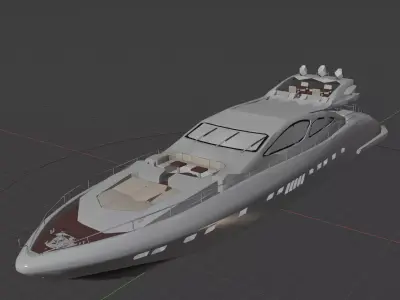 Yacht luxury 3D model purchase