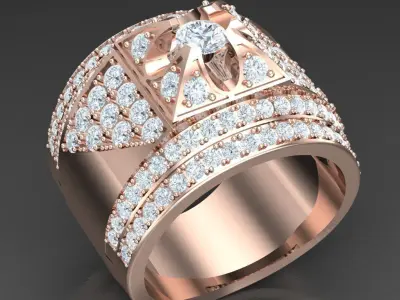 Luxury Men Rings Designs 5MR094 3D print model