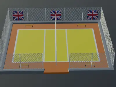  Volleyball Stadium - England Low-poly 3D model