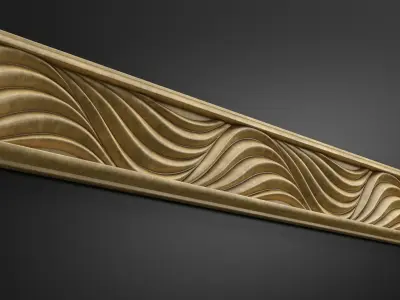 Carved molding 3D model 3D model