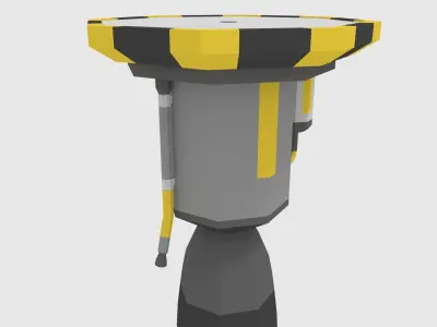 LowPoly Liquid Fuel Rocket Engine Medium  Free low-poly 3D model