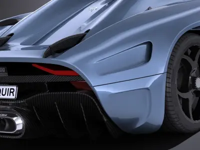 LowPoly Koenigsegg Regera 2017 Low-poly 3D model