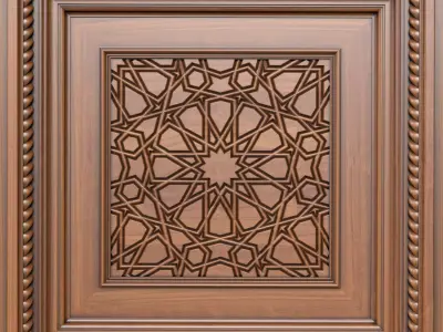 Arabic Oriental Classic Wooden Ceiling  3D model