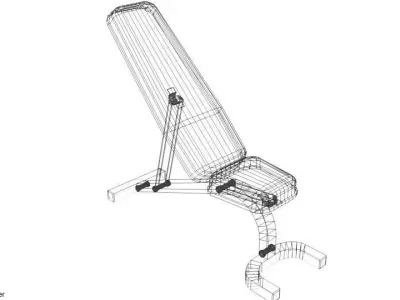 Exercise Machine Legpress Bench 3D model