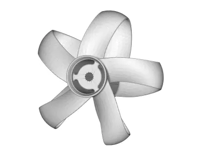 Toroidal boat propeller - 5 blades 3D print model