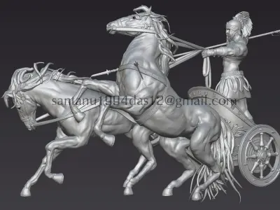 Roman Warrior 3d Print Model 3D print model