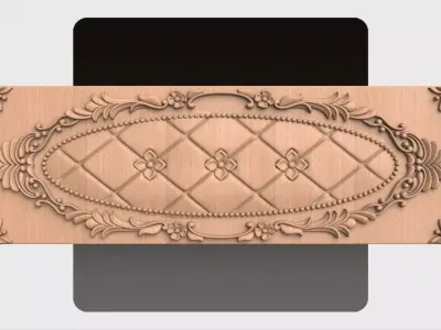 Carved decor ornament for cnc 07 3D model