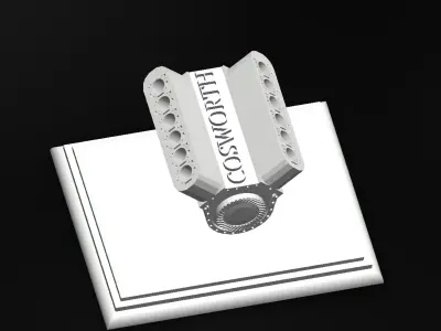 V12 engine desk gadget 3D print model