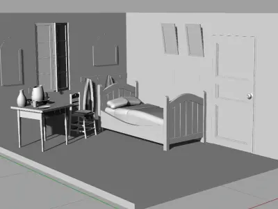 Bedroom in Arles Vincent Van Gogh 3D model