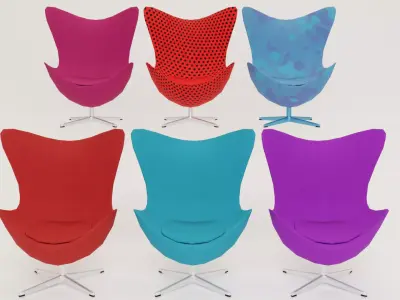 Egg Chair Low-poly 3D model