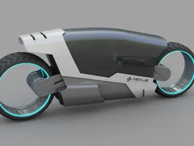 sci-fi motorbike 3D model