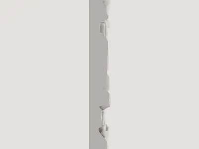 Ancient Battered Boulder Wall 3D model