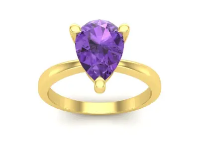 AV 450 Pear Cut Ladies Solitaire Bridal Engagement Ring 3D print model