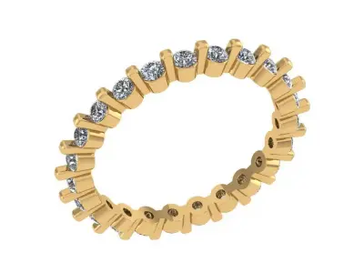 Diamond eternity ring 3D print model