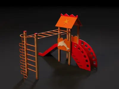 Childrens play complex 3D model