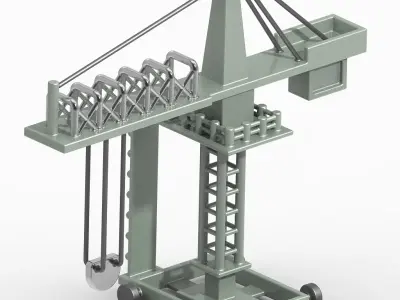 Industrial Tower Crane 3D print model
