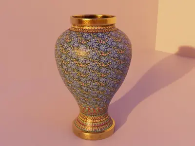 Medieval Flower Vase 3 Low-poly 3D model