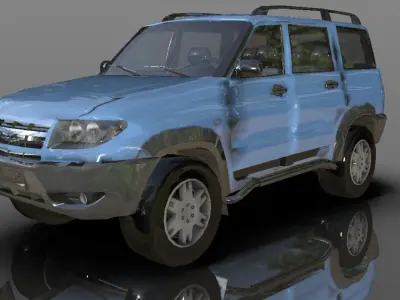 Toyota Land Cruiser Prado Silver 2018 3D model Games Ready Asset Low-poly 3D model