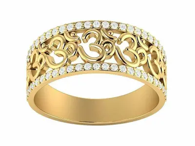 Om Diamond Ring 3D print model