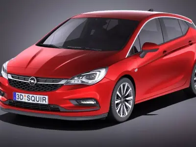 Opel Astra 5-door 2017 VRAY 3D model