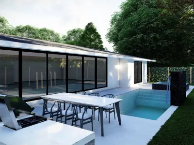 3D Exterior Scene 3D model design garden and landscape Free 3D model purchase