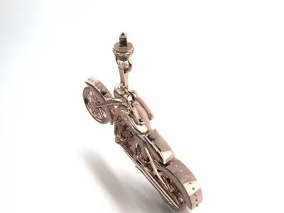 Motorbike necklace 474 3D print model