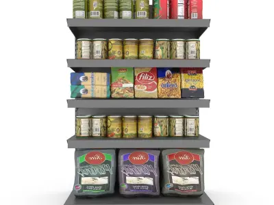 3D canned food 08 Low-poly 3D model