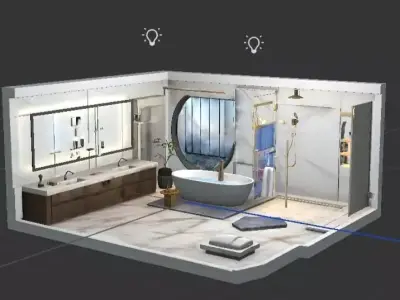 Bano Contemporaneo Interior 3D 3D model