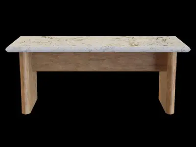 Table marble v-02 Low-poly 3D model