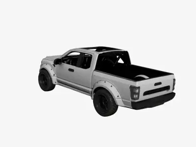 Lightweight Performance Pickup Truck Minimal Race Look Design 06 3D model
