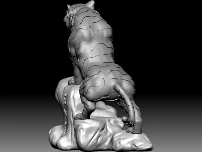 Tiger Sculpture 3D model