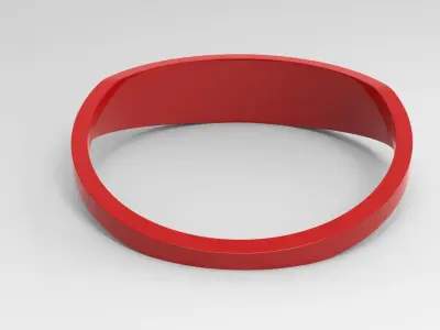 Love Ring Female Red 3D print model