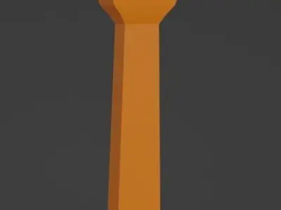 Low-poly car safety hammer Low-poly 3D model