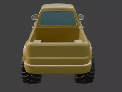 Cartoon Yellow Truck Car Model for 3D Print 3D print model