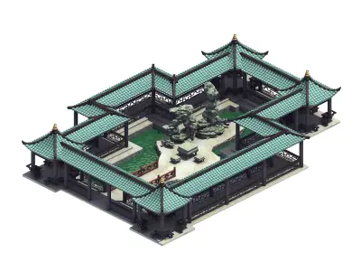 gAME Yun Yun Xuan - Cloister 32 3D model