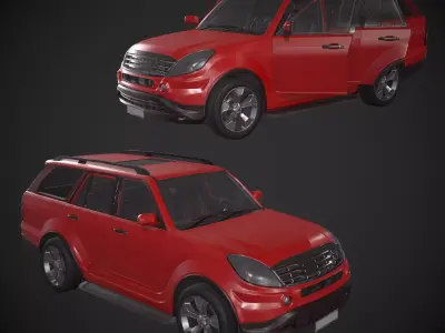 Generic SUV Low-poly 3D model