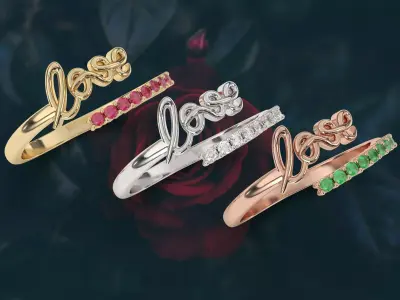 Love valentine ring  3D print model
