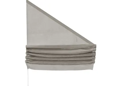 Roman blinds on triangular windows 3D model