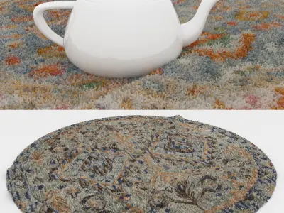 Round Rug Set 39 3D model