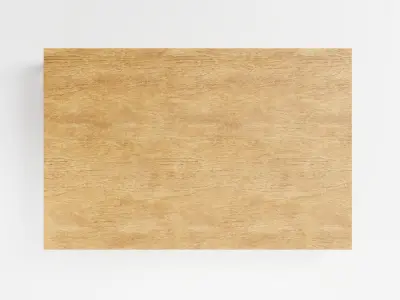 Large wooden office desk 3D model