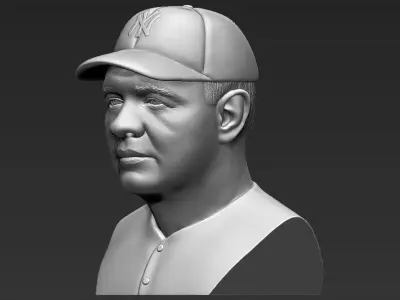 Babe Ruth bust 3D printing ready stl obj formats 3D print model