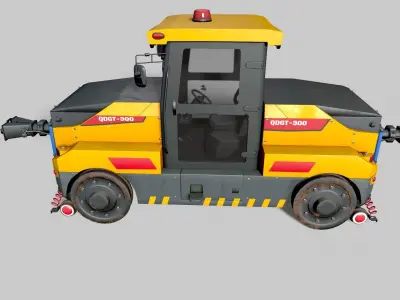 Rail tractors Low-poly 3D model