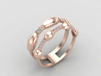 Minimal Eternity diamond ring 145-MW 3D print model